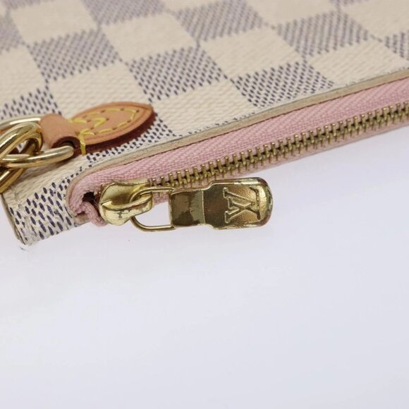 LOUIS VUITTON Damier Azur Neverfull MM Pouch LV Auth 141647 - Picture 12 of 16